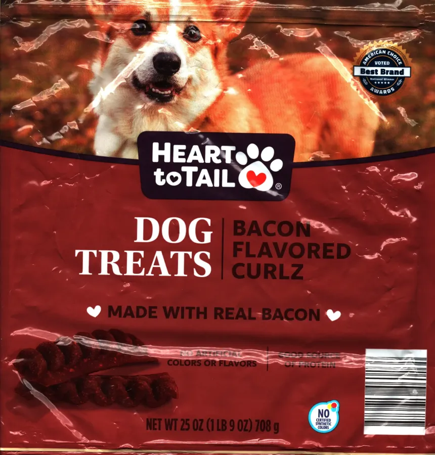 Heart To Tail Bacon Flavored Curlz Dog Treats