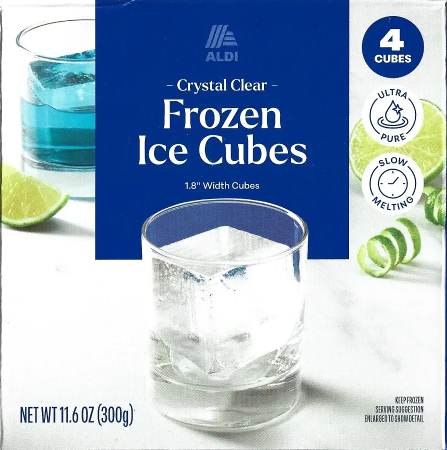 Aldi Crystal Clear Frozen Ice Cubes
