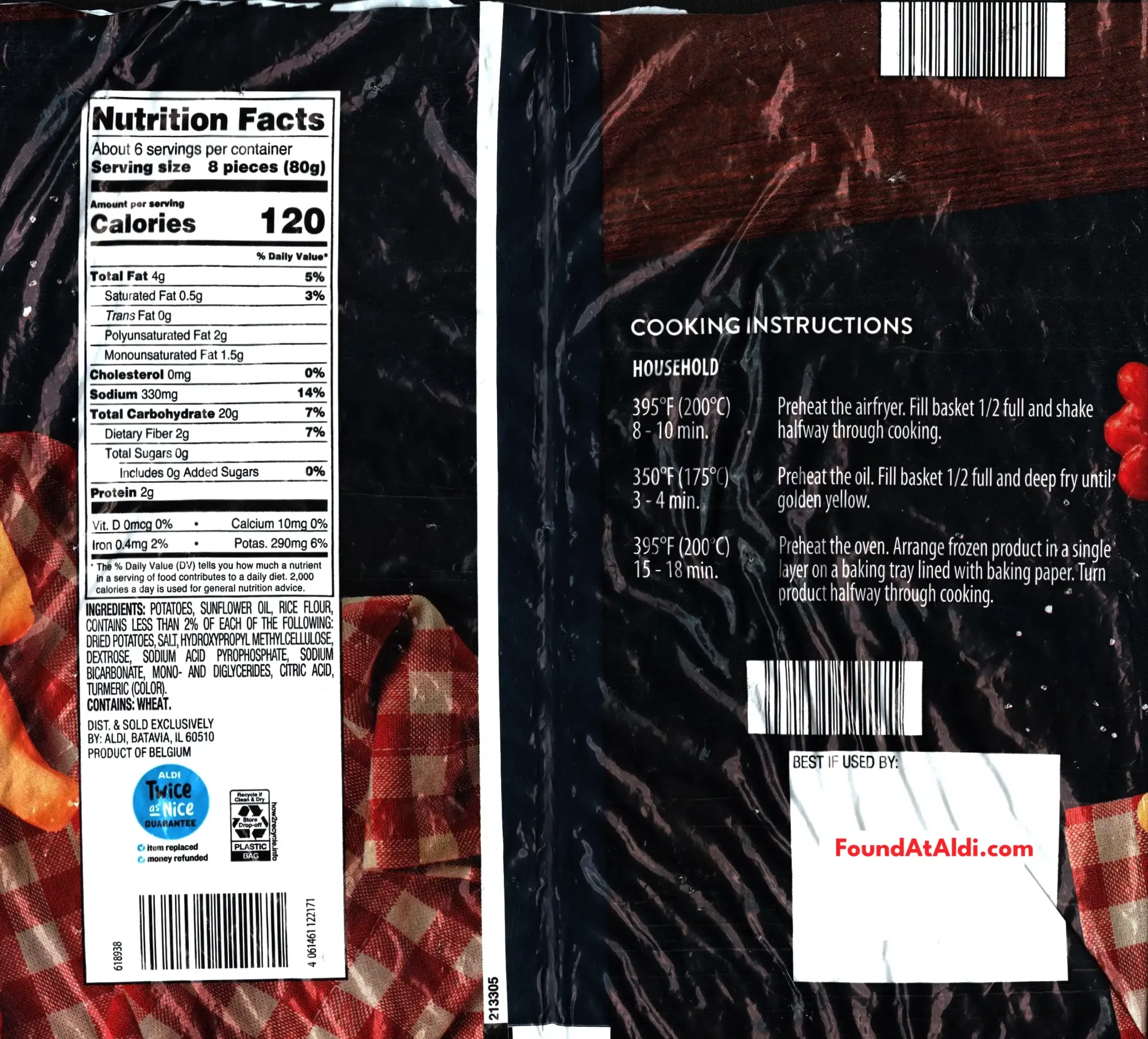 Seasons Choice Potato Puffs Ingredients Nutrition Facts Cooking Directions