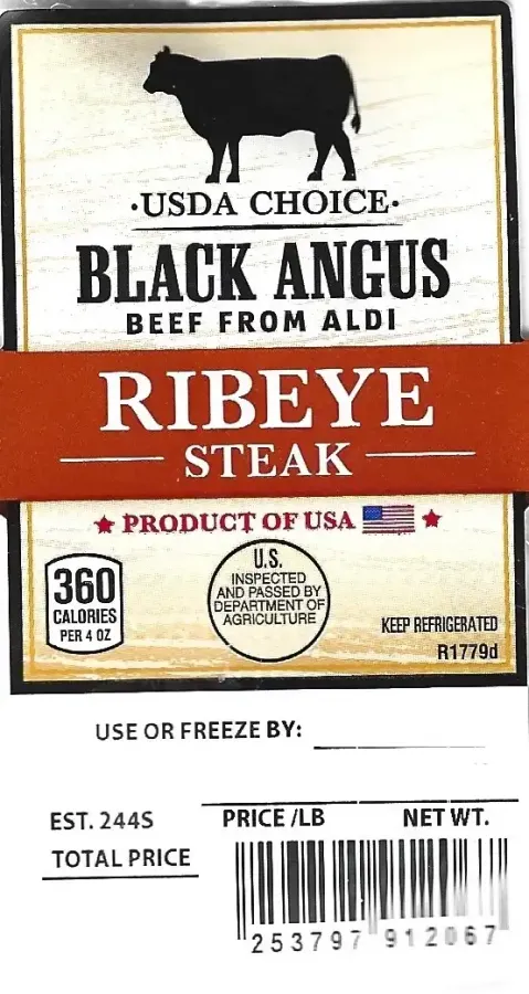Beef From Aldi Usda Choice Black Angus Ribeye Steak