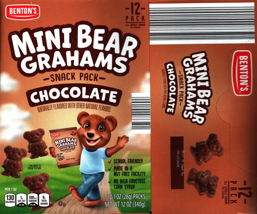 Bentons Mini Bear Chocolate Grahams
